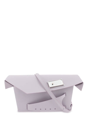 MAISON MARGIELA Asymmetric 'Snatched' Leather Clutch - Purple