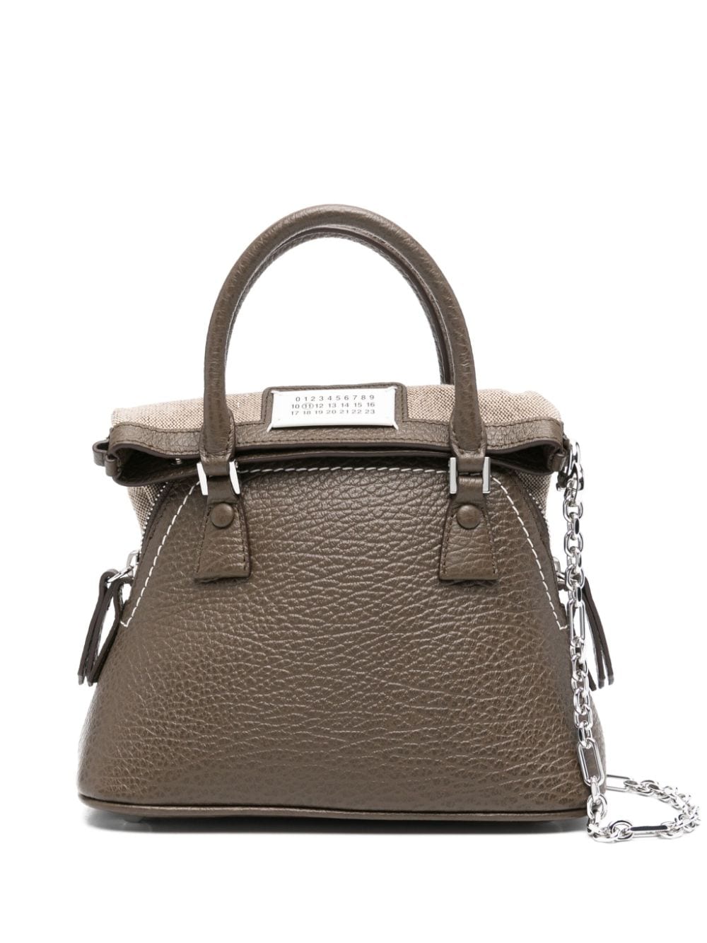 MAISON MARGIELA Mini Leather Handbag with Contrast Detailing