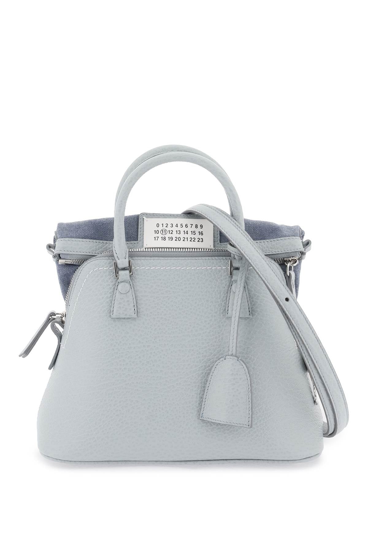 MAISON MARGIELA 5AC MINI Gray Leather Handbag with Unique Design and Unisex Appeal