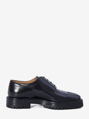 MAISON MARGIELA Men's Tabi Toe Lace-Up Boots with Chunky Sole