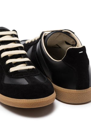 MAISON MARGIELA Replica Black Leather Low-Top Sneakers