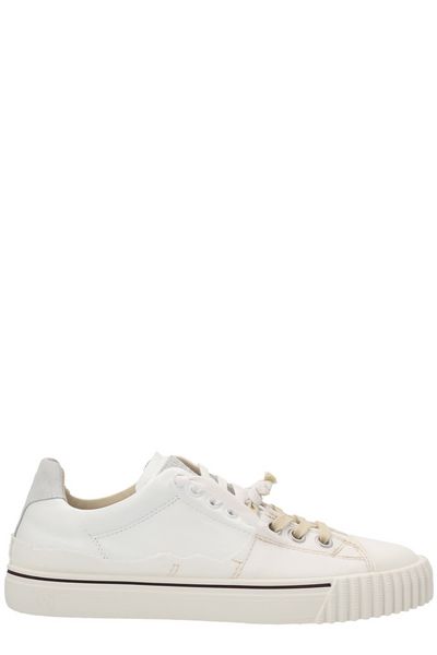 MAISON MARGIELA Women's Two-Material Deconstructed Sneakers with Studs