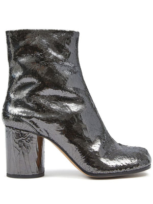 MAISON MARGIELA Charcoal Split Toe Leather Ankle Boots