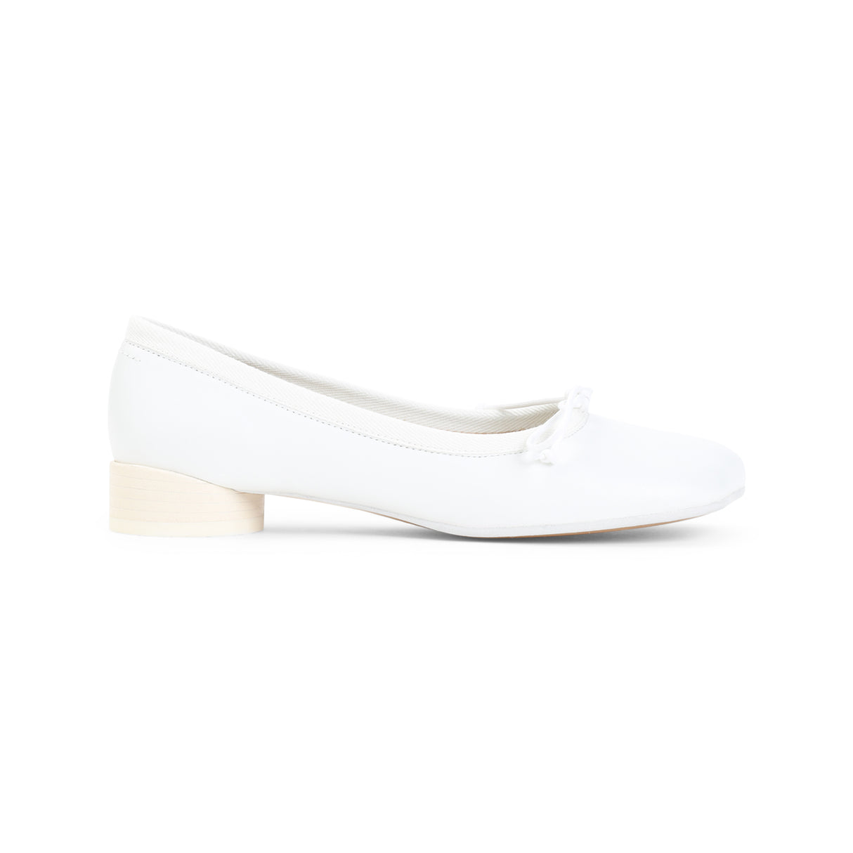 MM6 MAISON MARGIELA Anatomic Leather Ballet Flats with Cylindrical Heel