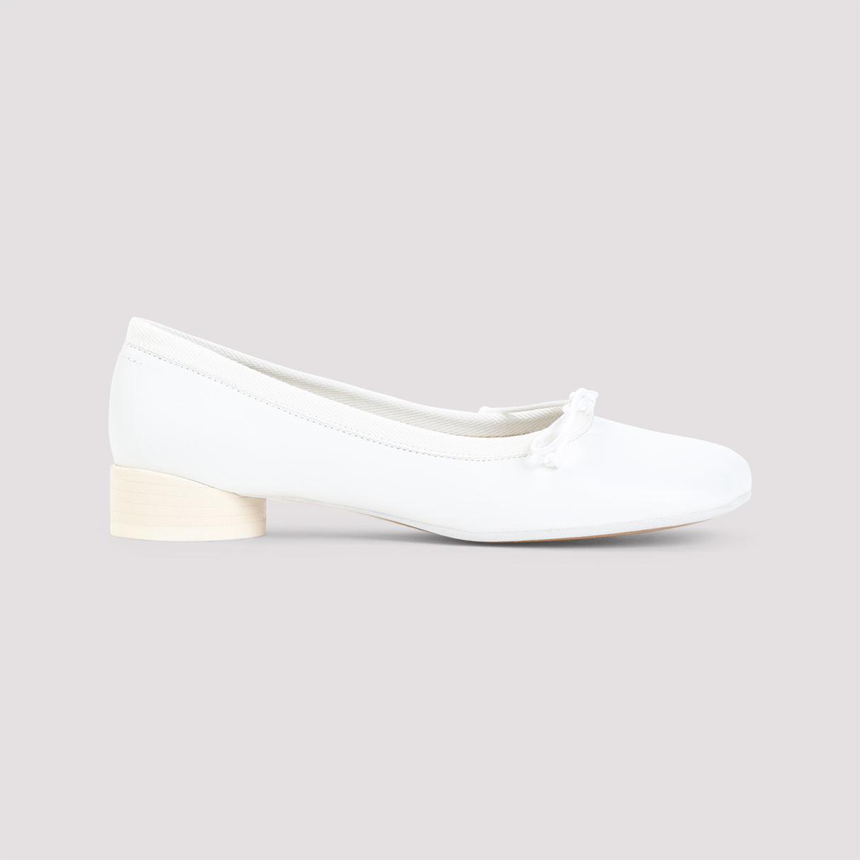 MM6 MAISON MARGIELA Anatomic Leather Ballet Flats with Cylindrical Heel