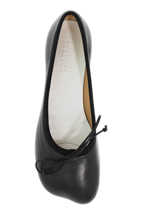 MM6 MAISON MARGIELA Anatomic Leather Ballet Flats with Cylindrical Heel