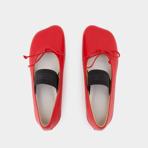 MM6 MAISON MARGIELA Mini Red Ballet Sandals for Women