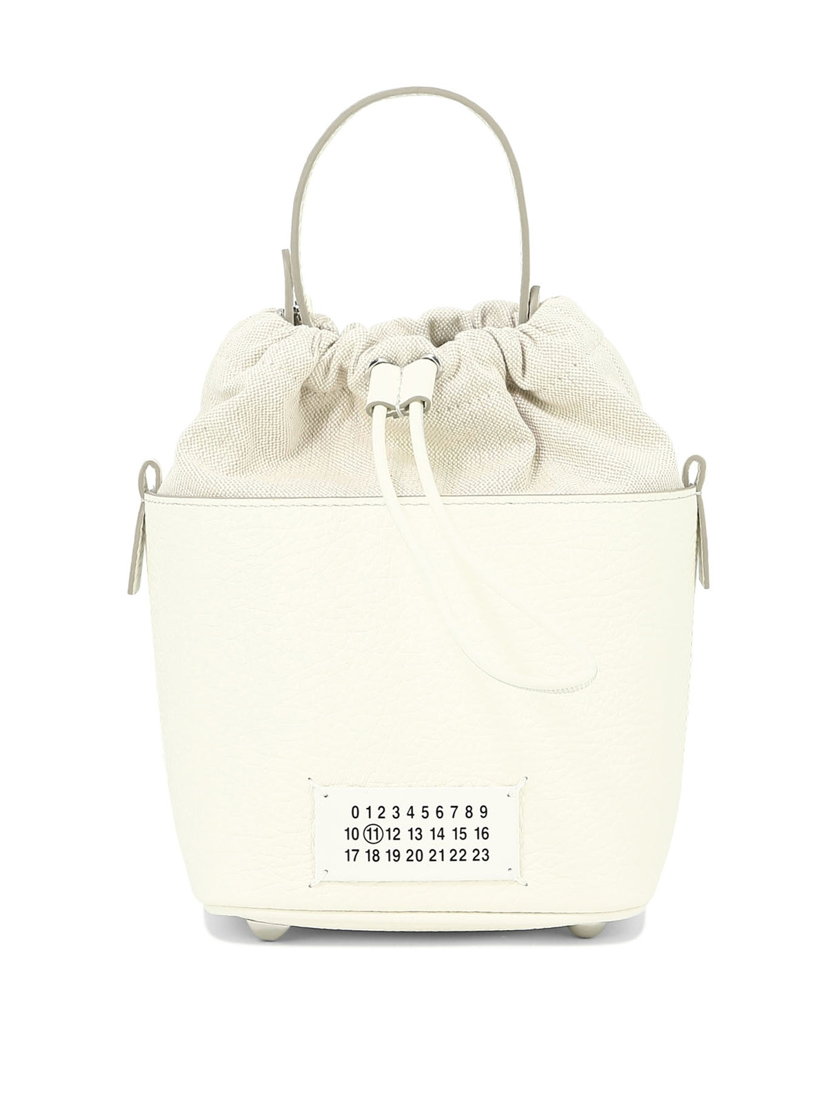 MAISON MARGIELA Classic White Bucket Bag with a Chic Twist