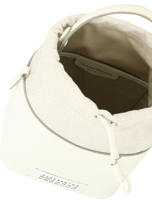 MAISON MARGIELA Classic White Bucket Bag with a Chic Twist