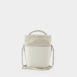 MAISON MARGIELA Classic White Bucket Bag with a Chic Twist