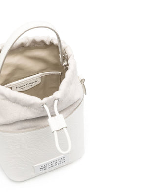 MAISON MARGIELA Classic White Bucket Bag with a Chic Twist