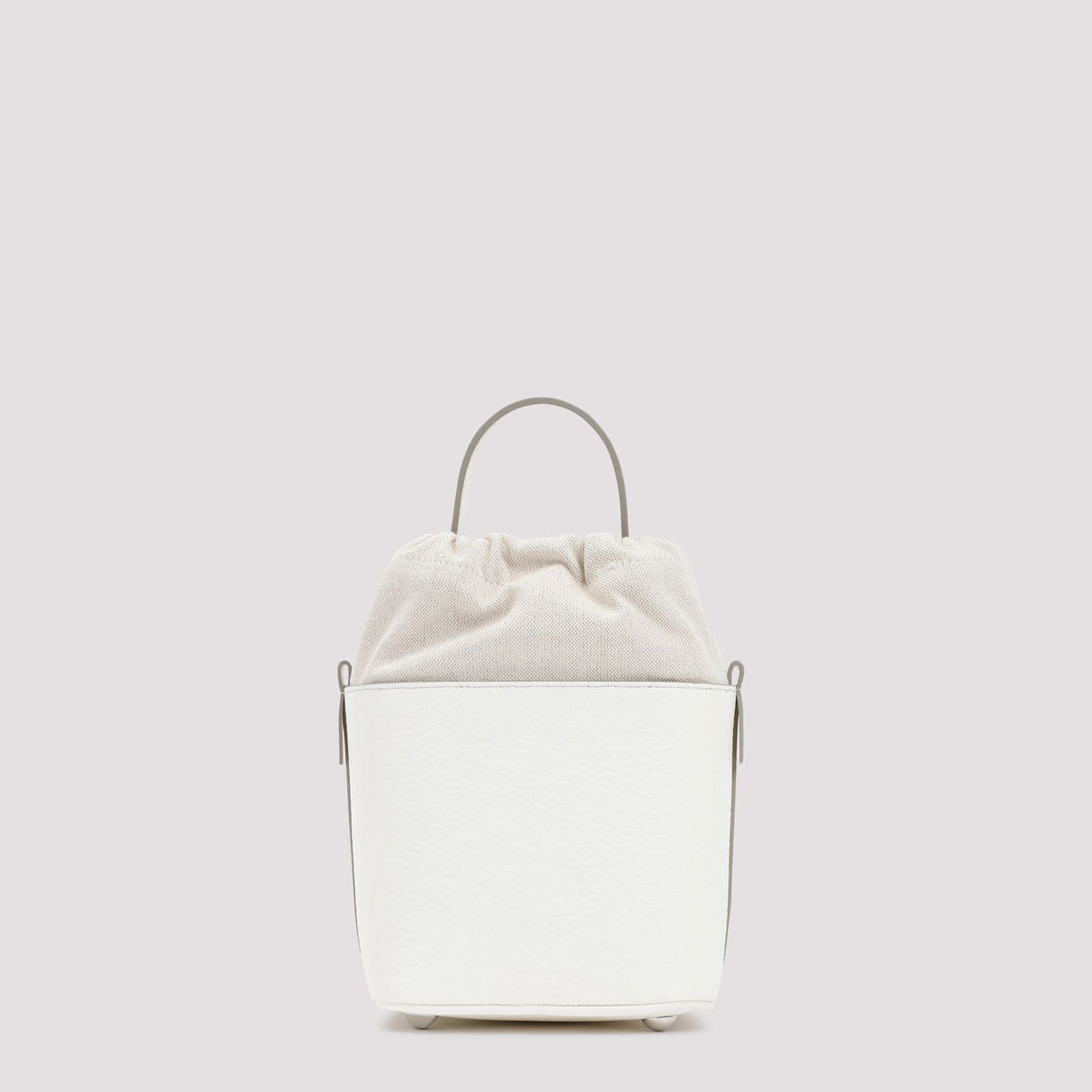 MAISON MARGIELA Beige Mini Leather Bucket Handbag for Women - 15x23x12 cm