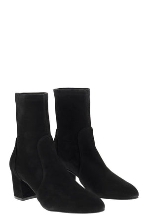 STUART WEITZMAN Yuliana 60 Suede Leather Stretch Ankle Boot