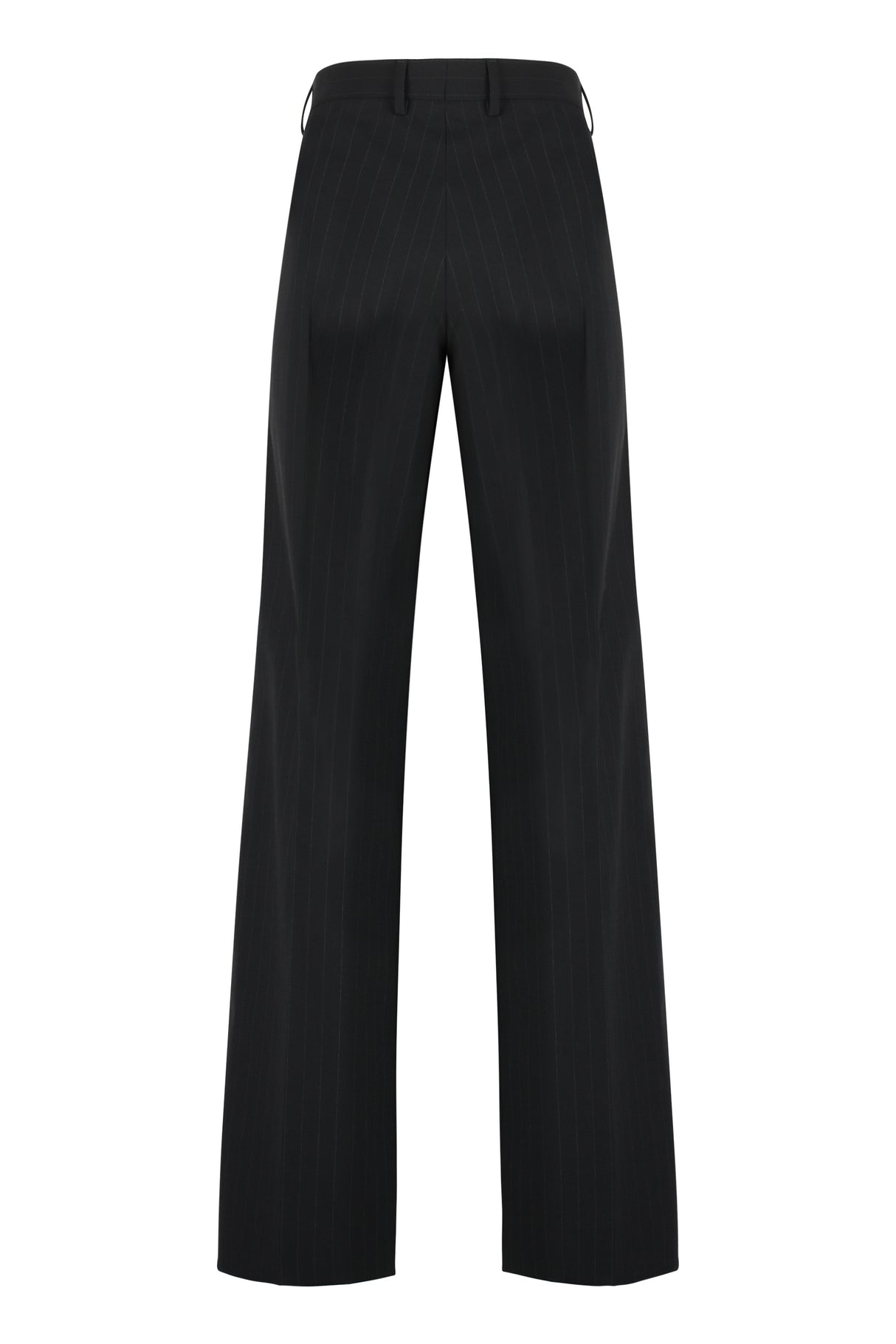 MM6 MAISON MARGIELA Black Striped Wool Blend Trousers for Women - SS23 Collection