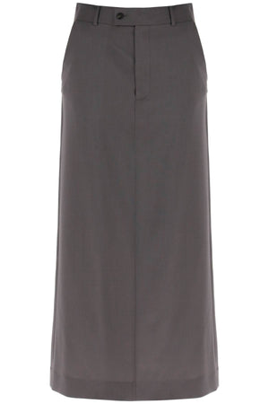 MM6 MAISON MARGIELA Maxi Skirt with Tieable Panel - Gray