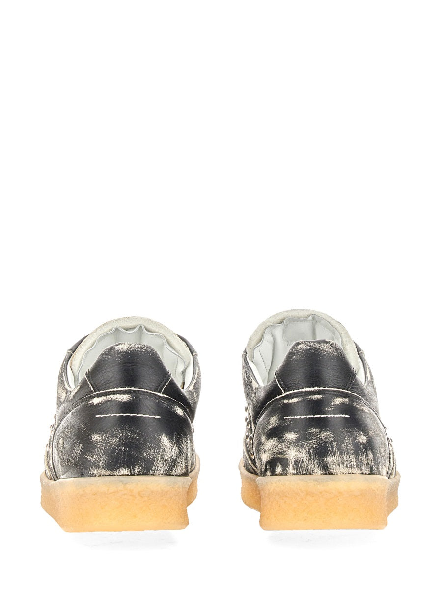 MM6 MAISON MARGIELA Studded Leather Sneakers with 3.5 cm Sole for Men