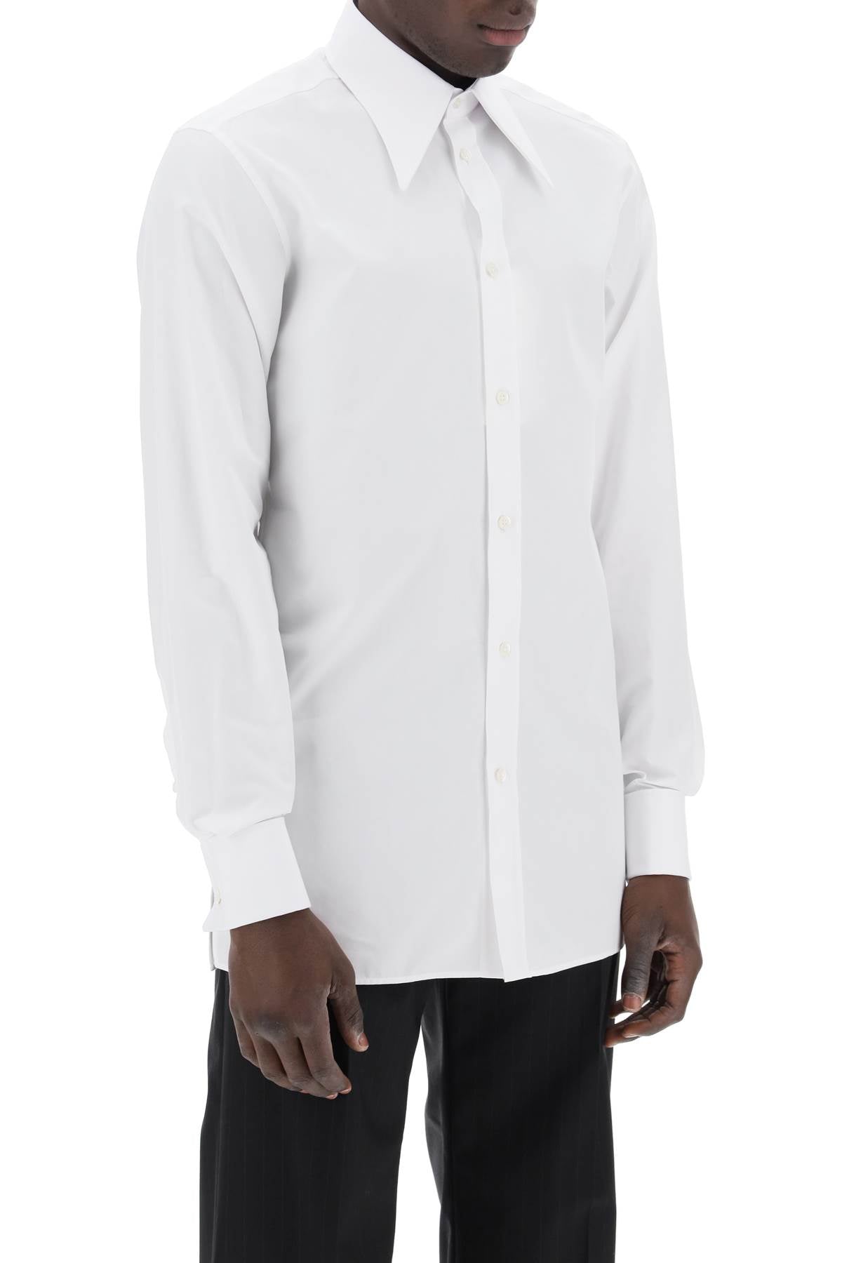 MAISON MARGIELA Pointed Collar Shirt - Regular Fit, Size 40