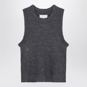 MAISON MARGIELA Grey Sleeveless Knit Top