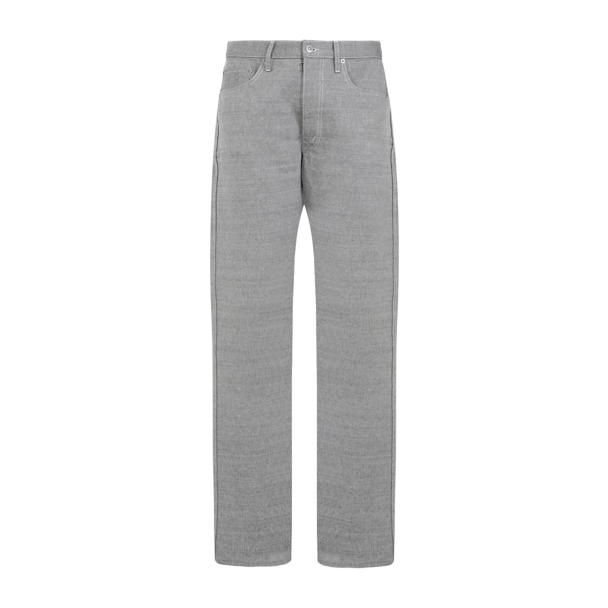 MAISON MARGIELA Men's Grey Cotton 5 Pocket Pants for SS24 Collection