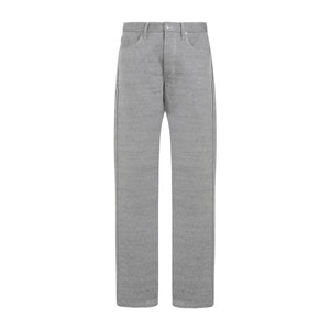 MAISON MARGIELA Men's Grey Cotton 5 Pocket Pants for SS24 Collection