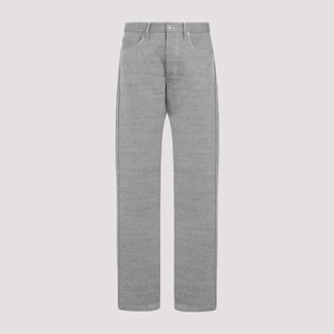 MAISON MARGIELA Men's Grey Cotton 5 Pocket Pants for SS24 Collection