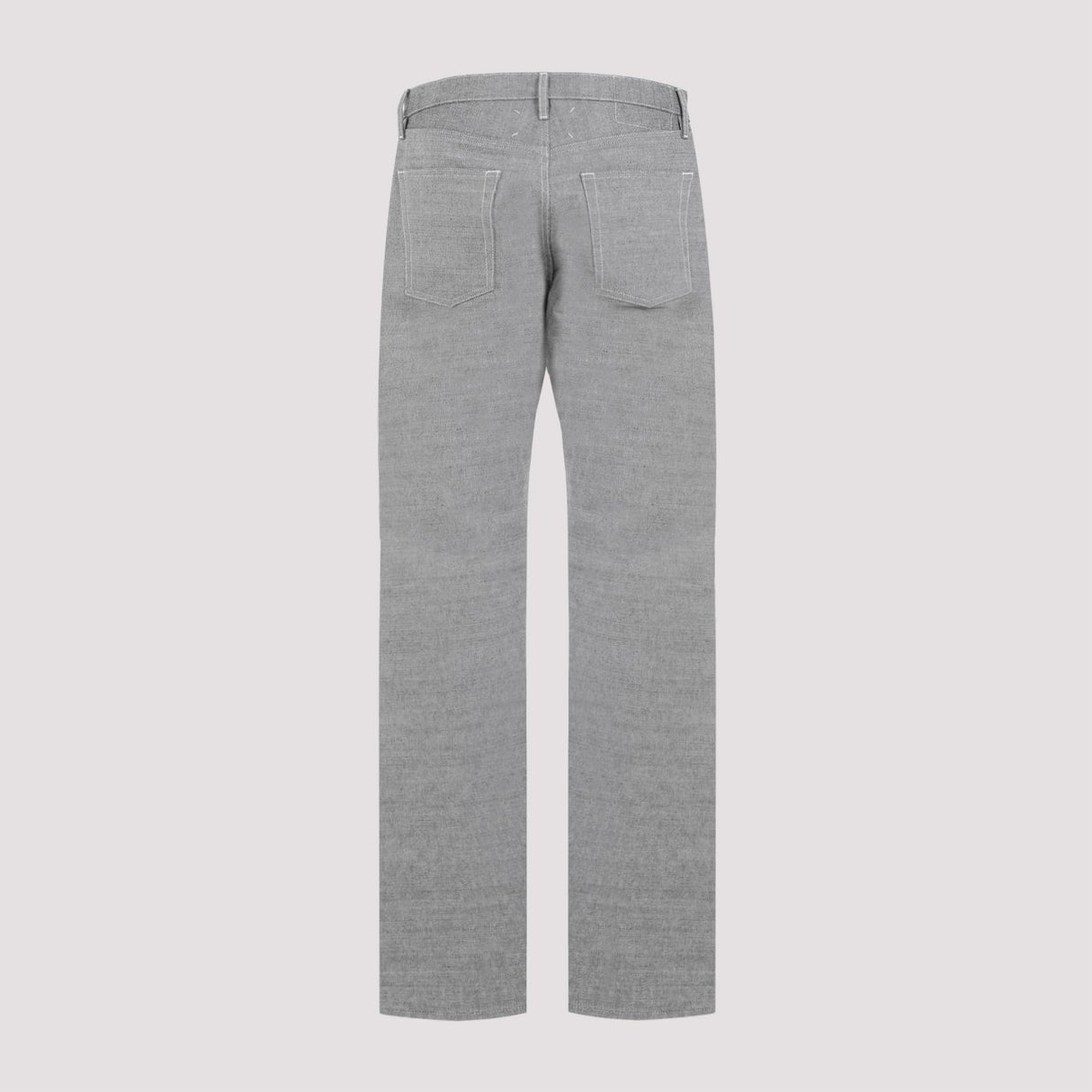 MAISON MARGIELA Men's Grey Cotton 5 Pocket Pants for SS24 Collection