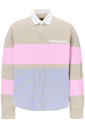 DSQUARED2 Men's Oversized Hybrid Rugby Shirt | SS24 Collection