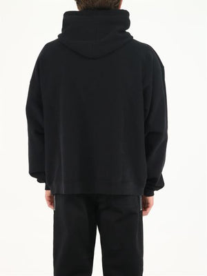 DSQUARED2 Black Hoodie with Contrasting Print for Men | FW21 Collection