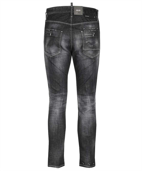 DSQUARED2 Men's Grey Washed-Out Effect Jeans for SS23