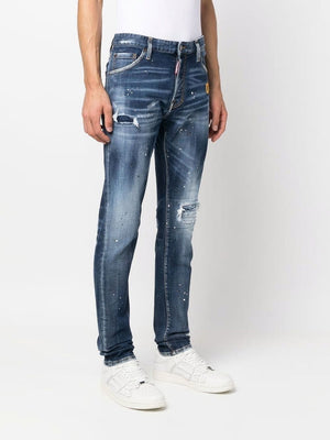 DSQUARED2 Blue Five Pocket Pants for Men - FW22 Collection