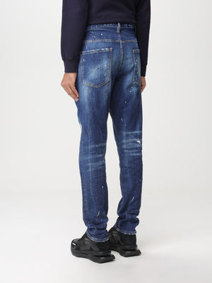 DSQUARED2 Men's 23FW Blue Denim Straight Pants