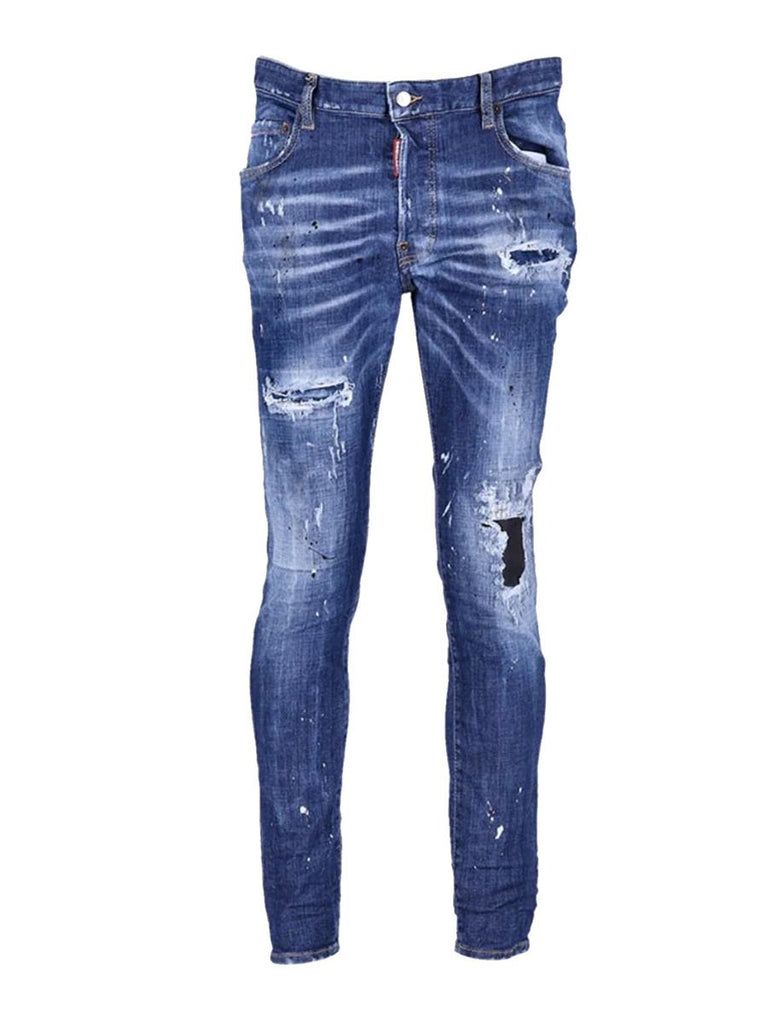 Quần Jeans Dài Nam Màu Xanh Dương Đậm