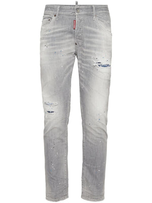 DSQUARED2 Men's Distressed Mini Logo Skinny Jeans