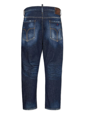 DSQUARED2 Navy Blue Five-Pocket Tailored Pants