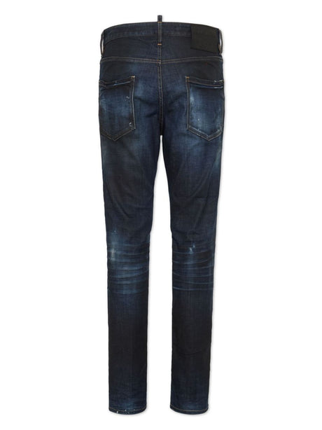 DSQUARED2 Navy Blue Five-Pocket Tailored Pants