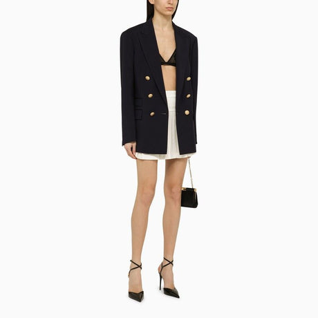 DSQUARED2 Navy Blue Double-Breasted Wool Jacket for Women