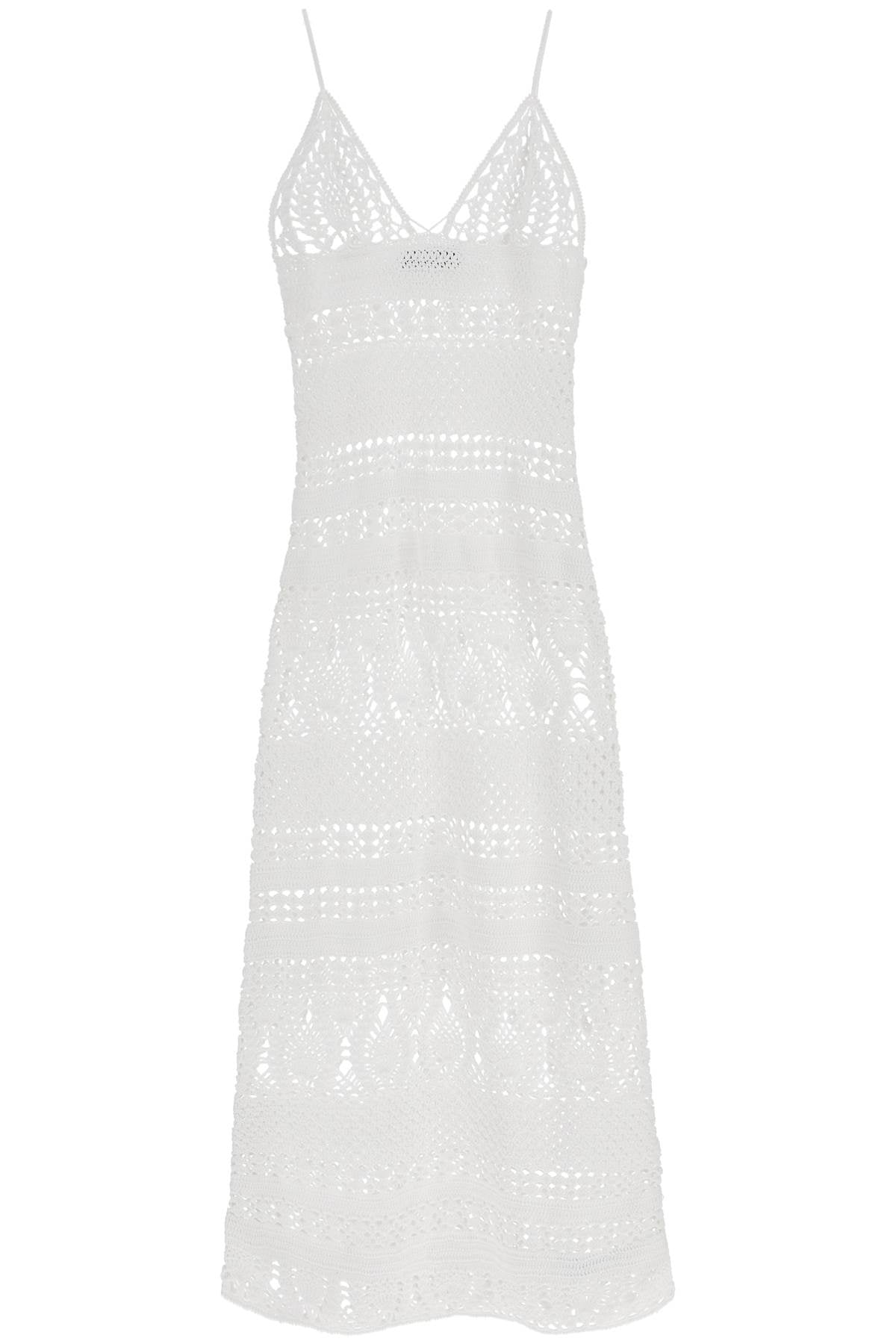 Feminine Crochet Maxi Dress for Women in Pure Cotton by DSQUARED2 - SS23 Collection