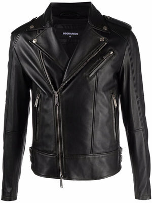 DSQUARED2 Sleek Moto Leather Jacket