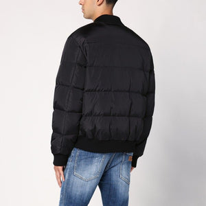 Áo Bomber Phồng Nylon Đen Sang Trọng