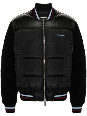 DSQUARED2 Mixed Puffer Bomber Jacket for Men