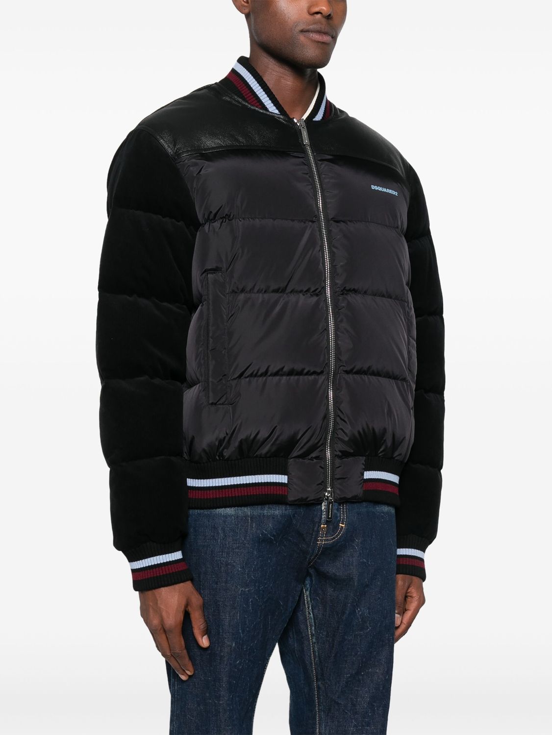 DSQUARED2 Mixed Puffer Bomber Jacket for Men