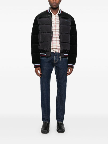 DSQUARED2 Black Mixed Puff Bomber Jacket