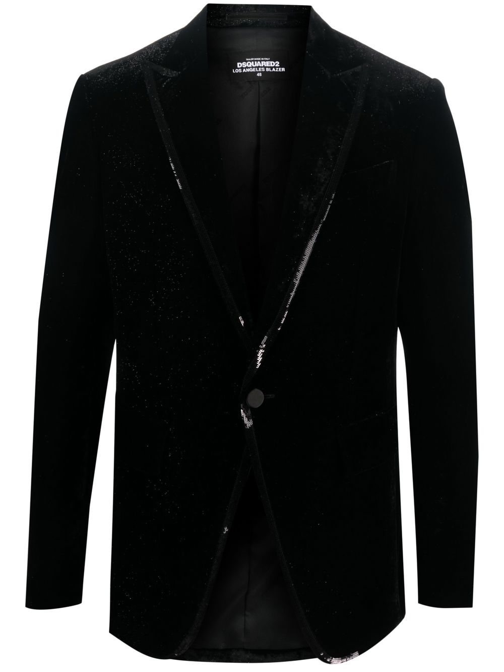 DSQUARED2 Black Velvet Slim Fit Blazer for Men