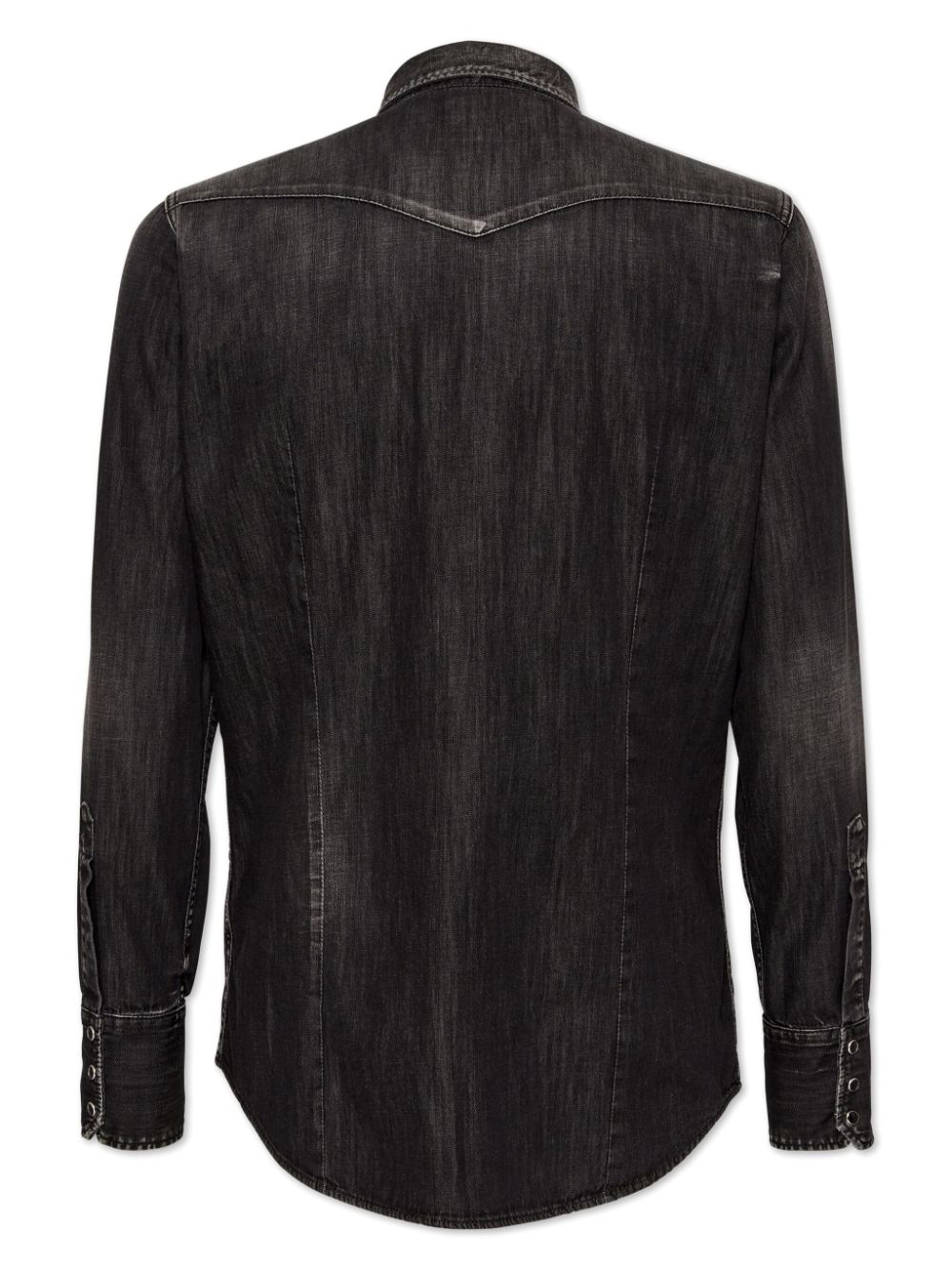 DSQUARED2 Classic Black Denim Mini Shirt with Pockets for Men