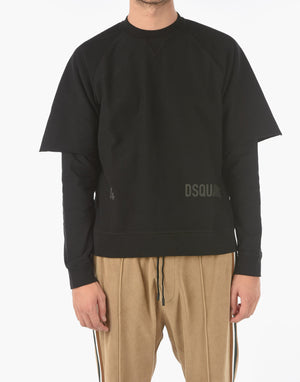 DSQUARED2 Cool Fit Double Layer Logo Sweatshirt - Men’s Long Sleeve