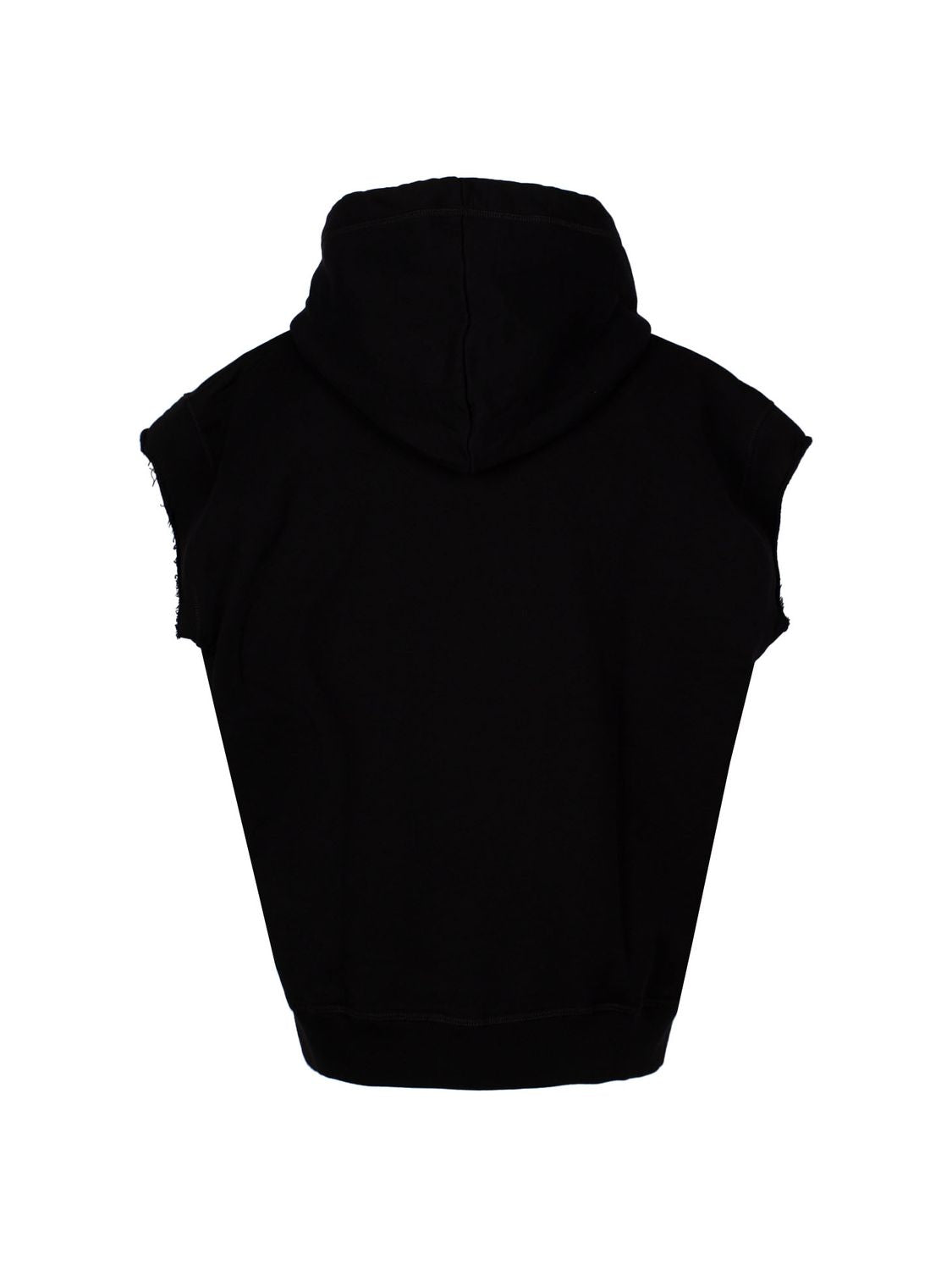 DSQUARED2 Men's Black Sequin Logo Cotton Hoodie for SS24
