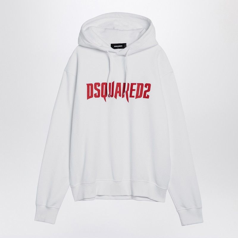 DSQUARED2 Essential White Cotton Hoodie