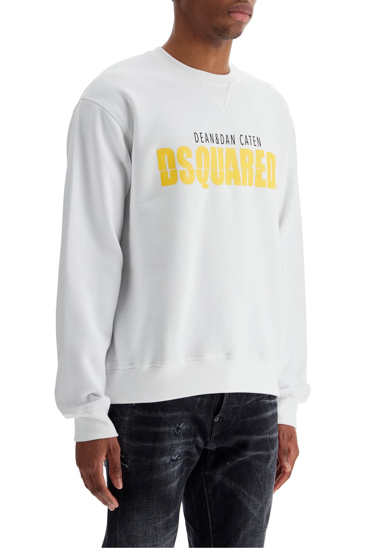 DSQUARED2 Crew Neck Sweatshirt with Distinctive Logo