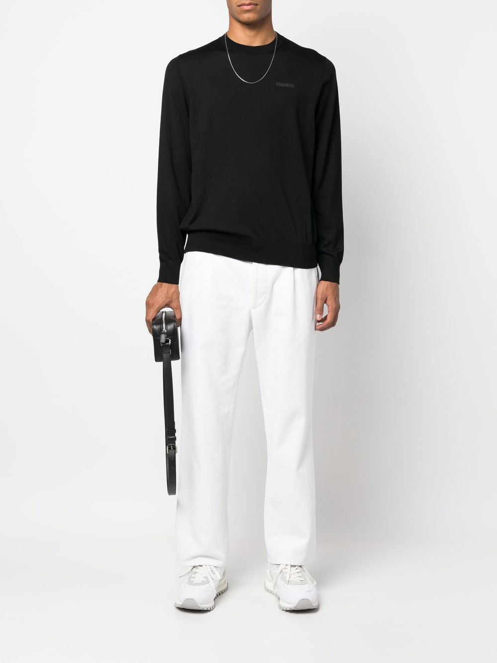 DSQUARED2 Black Knit Pullover for Men - SS23 Collection