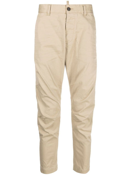 DSQUARED2 Tapered Cotton Blend Trousers for Men